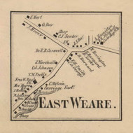 East Weare Village, New Hampshire 1858 Old Town Map Custom Print - Hillsboro Co.