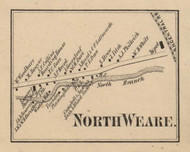North Weare Village, New Hampshire 1858 Old Town Map Custom Print - Hillsboro Co.