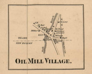 Oil Mill Village - Weare, New Hampshire 1858 Old Town Map Custom Print - Hillsboro Co.