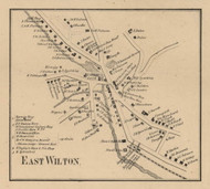 East Wilton Village, New Hampshire 1858 Old Town Map Custom Print - Hillsboro Co.