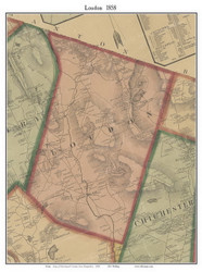 Loudon, New Hampshire 1858 Old Town Map Custom Print - Merrimack Co.