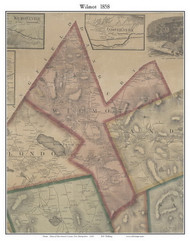 Wilmot, New Hampshire 1858 Old Town Map Custom Print - Merrimack Co.