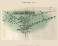 Durham Village, New Hampshire 1856 Old Town Map Custom Print - Strafford Co.