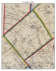 Farmington, New Hampshire 1856 Old Town Map Custom Print - Strafford Co.