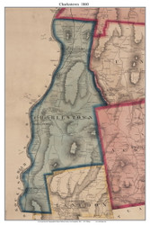 Charlestown, New Hampshire 1860 Old Town Map Custom Print - Sullivan Co.