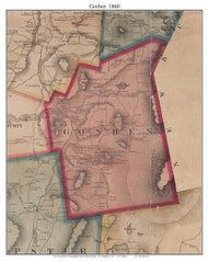 Goshen, New Hampshire 1860 Old Town Map Custom Print - Sullivan Co.