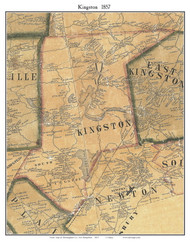 Kingston, New Hampshire 1857 Old Town Map Custom Print - Rockingham Co.
