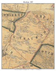 Stratham, New Hampshire 1857 Old Town Map Custom Print - Rockingham Co.
