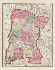 Sullivan County, New Hampshire 1877 Old Map Reprint - Comstock & Cline State Atlas