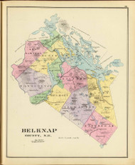 Belknap County, New Hampshire 1892 Old Town Map Reprint - Hurd State Atlas Belknap