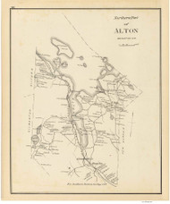 Alton - Northern Part, New Hampshire 1892 Old Town Map Reprint - Hurd State Atlas Belknap