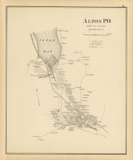 Alton P.O., New Hampshire 1892 Old Town Map Reprint - Hurd State Atlas Belknap