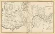 Sanbornton and Tilton Towns, Tilton P.O., New Hampshire 1892 Old Town Map Reprint - Hurd State Atlas Belknap