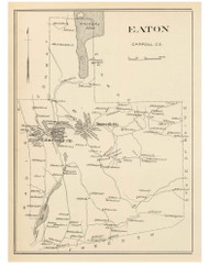 Eaton Town, New Hampshire 1892 Old Town Map Reprint - Hurd State Atlas Carroll