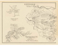 Effingham Town, Effingham Falls P.O., Drake's Corner, New Hampshire 1892 Old Town Map Reprint - Hurd State Atlas Carroll
