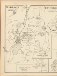 Madison Town, Drake's Corner, New Hampshire 1892 Old Town Map Reprint - Hurd State Atlas Carroll