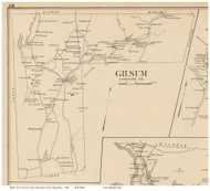 Gilsum Town, New Hampshire 1892 Old Town Map Reprint - Hurd State Atlas Cheshire