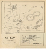 Nelson Town Custom, New Hampshire 1892 Old Town Map Reprint - Hurd State Atlas Cheshire