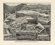 Barron & Merrill's White Mountain Houses, New Hampshire 1892 Old Town Map Reprint - Hurd State Atlas Coos