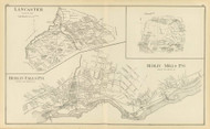 Lancaster Town, Berlin Falls P.O., Berlin Mills P.O., , New Hampshire 1892 Old Town Map Reprint - Hurd State Atlas Coos