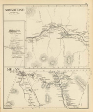 Shelburne Town, Milan Town, Milan P.O., New Hampshire 1892 Old Town Map Reprint - Hurd State Atlas Coos