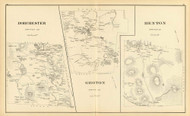 Dorchester Town, Groton Town, Benton Town, New Hampshire 1892 Old Town Map Reprint - Hurd State Atlas Grafton