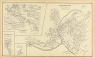 Enfield Town, Lebanon P.O., Enfield Center P.O., Locke Haven, New Hampshire 1892 Old Town Map Reprint - Hurd State Atlas Grafton