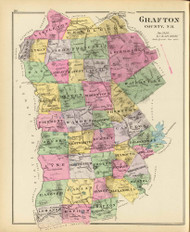Grafton County, New Hampshire 1892 Old Town Map Reprint - Hurd State Atlas Grafton