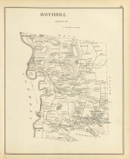 Haverhill Town, New Hampshire 1892 Old Town Map Reprint - Hurd State Atlas Grafton