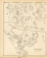 Landaff Town, Easton Town, Bristol Town, New Hampshire 1892 Old Town Map Reprint - Hurd State Atlas Grafton