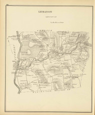 Lebanon Town, New Hampshire 1892 Old Town Map Reprint - Hurd State Atlas Grafton