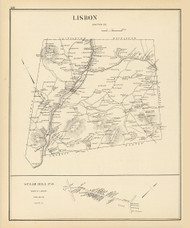 Lisbon Town, Sugar Hill P.O., New Hampshire 1892 Old Town Map Reprint - Hurd State Atlas Grafton