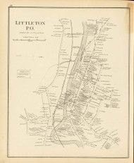 Littleton P.O., New Hampshire 1892 Old Town Map Reprint - Hurd State Atlas Grafton