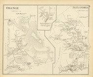 Orange Town, Alexandria Town, Alexandria P.O., New Hampshire 1892 Old Town Map Reprint - Hurd State Atlas Grafton