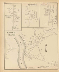 Hudson P.O., Merrimack P.O., Thorton Ferry P.O., Reeds Ferry P.O., New Hampshire 1892 Old Town Map Reprint - Hurd State Atlas Hillsboro