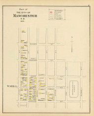 Manchester City - Ward 1, New Hampshire 1892 Old Town Map Reprint - Hurd State Atlas Hillsboro