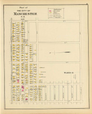 Manchester - Ward 6 P1, New Hampshire 1892 Old Town Map Reprint - Hurd State Atlas Hillsboro