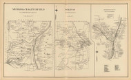 Merrimack & Litchfield Towns, Wilton Town, Peterborough P.O., New Hampshire 1892 Old Town Map Reprint - Hurd State Atlas Hillsboro