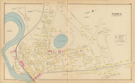 Nashua City - Wards 1, 2, 5, New Hampshire 1892 Old Town Map Reprint - Hurd State Atlas Hillsboro