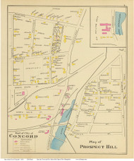 Concord - Plan of Prosepct Hill, New Hampshire 1892 Old Town Map Reprint - Hurd State Atlas Merrimack