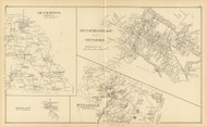 Dunbarton Town, Pittsfield Town, Pittsfield Village, Dunbarton Centre, New Hampshire 1892 Old Town Map Reprint - Hurd State Atlas Merrimack