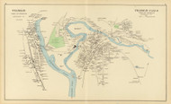 Franklin Town, Franklin Falls, New Hampshire 1892 Old Town Map Reprint - Hurd State Atlas Merrimack