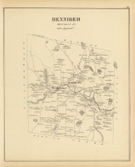 Henniker Town, New Hampshire 1892 Old Town Map Reprint - Hurd State Atlas Merrimack