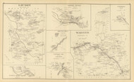 Loudon Town, Warner Town, Warner Center, Warner Lower Village, Melvin's Mills, Davisville, Loudon P.O., New Hampshire 1892 Old Town Map Reprint - Hurd State Atlas Merrimack