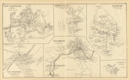 Suncook Village, Contoocook, Danbury Town, Danbury P.O., Hopkinton P.O., Henniker P.O., West Henniker P.O., New Hampshire 1892 Old Town Map Reprint - Hurd State Atlas Merrimack