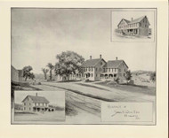 Residence of Samual H. Dow Esq., New Hampshire 1892 Old Town Map Reprint - Hurd State Atlas Merrimack