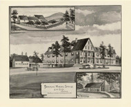 Bradford Memorial Springs, New Hampshire 1892 Old Town Map Reprint - Hurd State Atlas Merrimack