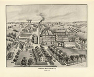 Sawyer Woolen Mills, New Hampshire 1892 Old Town Map Reprint - Hurd State Atlas Strafford