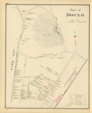 Dover - Ward 1, New Hampshire 1892 Old Town Map Reprint - Hurd State Atlas Strafford