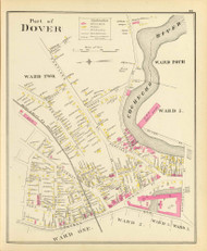 Dover - Wards 1, 2, 3, 4, 5, New Hampshire 1892 Old Town Map Reprint - Hurd State Atlas Strafford